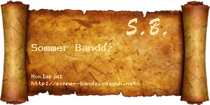 Sommer Bandó névjegykártya